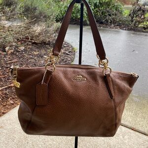 Coach Tan Leather Shoulder Bag